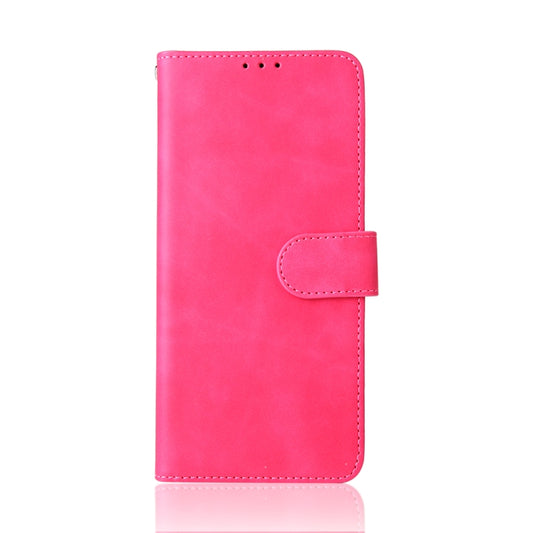 For Huawei P50 Pro Solid Color Skin Feel Magnetic Buckle Horizontal Flip Calf Texture PU Leather Case with Holder & Card Slots & Wallet(Rose Red) by buy2fix