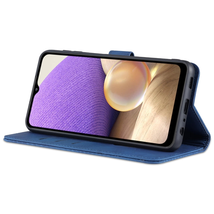 For Samsung Galaxy A32 5G AZNS Skin Feel Calf Texture Horizontal Flip Leather Case with Card Slots & Holder & Wallet(Blue) by AZNS