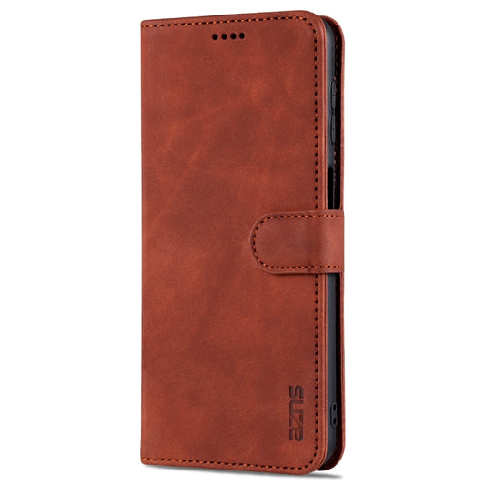 For Samsung Galaxy A32 5G AZNS Skin Feel Calf Texture Horizontal Flip Leather Case with Card Slots & Holder & Wallet(Brown) by AZNS