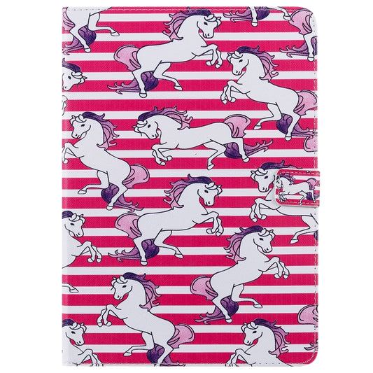 For iPad 10.2 / Pro 10.5 / Air 2019 3D Colored Drawing Horizontal Flip Leather Case with Holder & Card Slots & Wallet & Sleep / Wake-up Function(Horse) - iPad Air (2019) Cases by buy2fix | Online Shopping UK | buy2fix