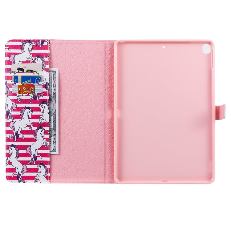 For iPad 10.2 / Pro 10.5 / Air 2019 3D Colored Drawing Horizontal Flip Leather Case with Holder & Card Slots & Wallet & Sleep / Wake-up Function(Horse) - iPad Air (2019) Cases by buy2fix | Online Shopping UK | buy2fix