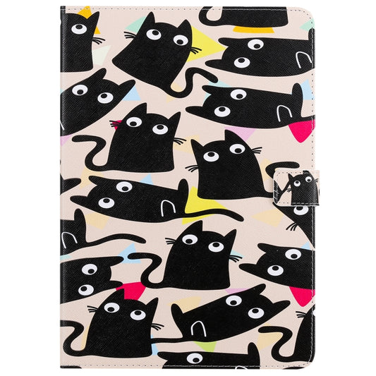 For iPad 10.2 / Pro 10.5 / Air 2019 3D Colored Drawing Horizontal Flip Leather Case with Holder & Card Slots & Wallet & Sleep / Wake-up Function(Cat) - iPad Air (2019) Cases by buy2fix | Online Shopping UK | buy2fix