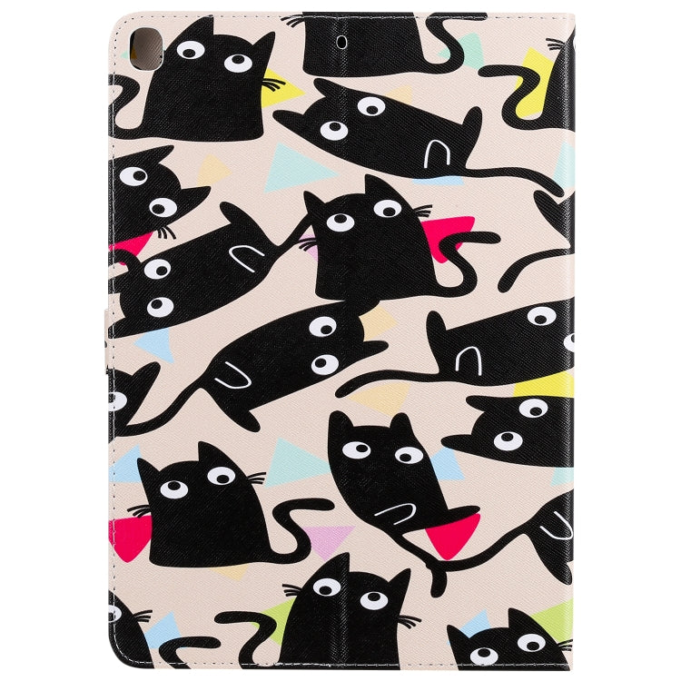 For iPad 10.2 / Pro 10.5 / Air 2019 3D Colored Drawing Horizontal Flip Leather Case with Holder & Card Slots & Wallet & Sleep / Wake-up Function(Cat) - iPad Air (2019) Cases by buy2fix | Online Shopping UK | buy2fix