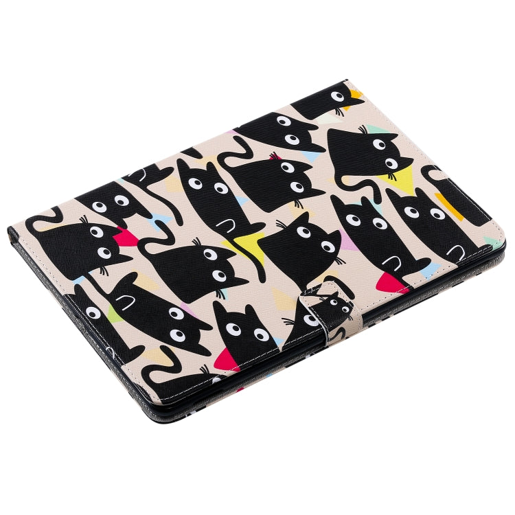 For iPad 10.2 / Pro 10.5 / Air 2019 3D Colored Drawing Horizontal Flip Leather Case with Holder & Card Slots & Wallet & Sleep / Wake-up Function(Cat) - iPad Air (2019) Cases by buy2fix | Online Shopping UK | buy2fix