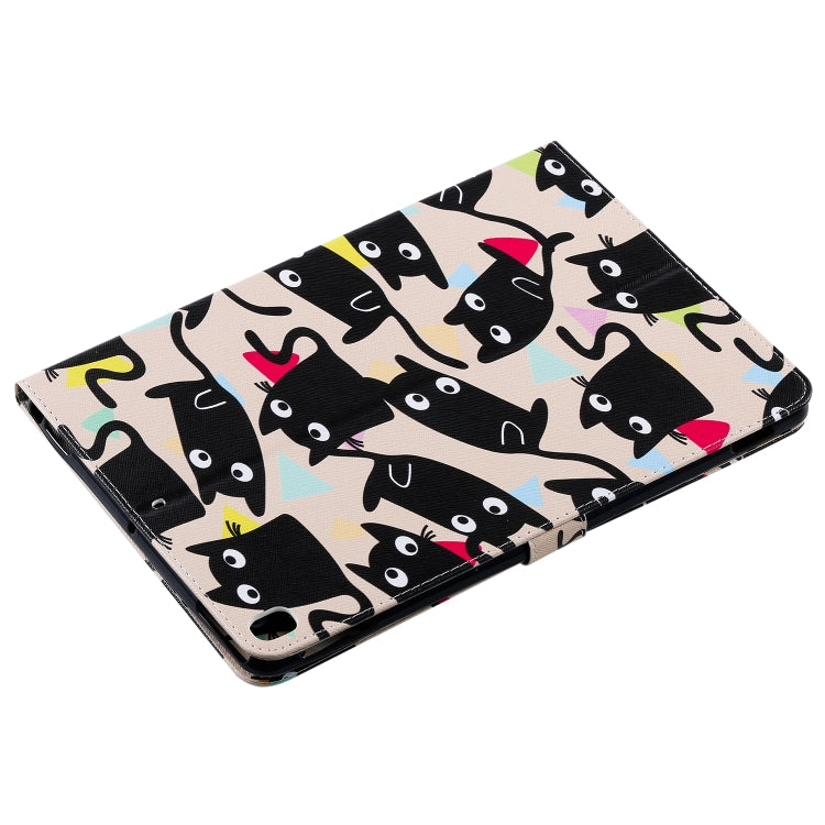 For iPad 10.2 / Pro 10.5 / Air 2019 3D Colored Drawing Horizontal Flip Leather Case with Holder & Card Slots & Wallet & Sleep / Wake-up Function(Cat) - iPad Air (2019) Cases by buy2fix | Online Shopping UK | buy2fix