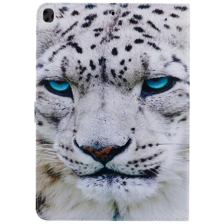 For iPad 10.2 / Pro 10.5 / Air 2019 3D Colored Drawing Horizontal Flip Leather Case with Holder & Card Slots & Wallet & Sleep / Wake-up Function(White Leopard) - iPad Air (2019) Cases by buy2fix | Online Shopping UK | buy2fix
