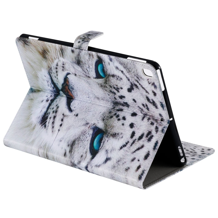 For iPad 10.2 / Pro 10.5 / Air 2019 3D Colored Drawing Horizontal Flip Leather Case with Holder & Card Slots & Wallet & Sleep / Wake-up Function(White Leopard) - iPad Air (2019) Cases by buy2fix | Online Shopping UK | buy2fix