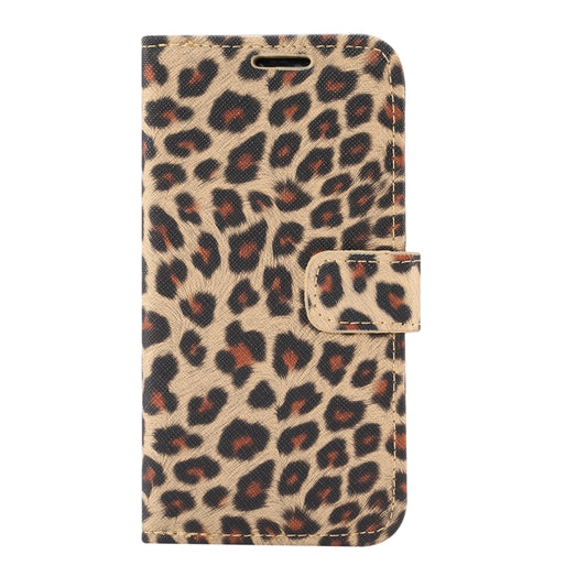 For iPhone 13 Leopard Pattern Horizontal Flip PC + PU Leather Case with Holder & Card Slots & Wallet(Yellow) by buy2fix