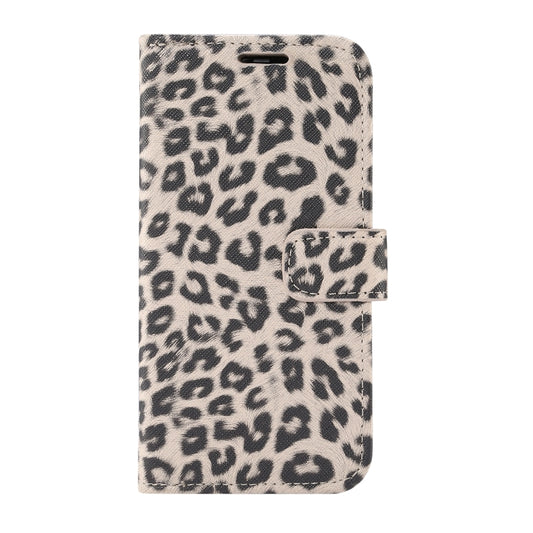For iPhone 13 Leopard Pattern Horizontal Flip PC + PU Leather Case with Holder & Card Slots & Wallet(Brown) by buy2fix
