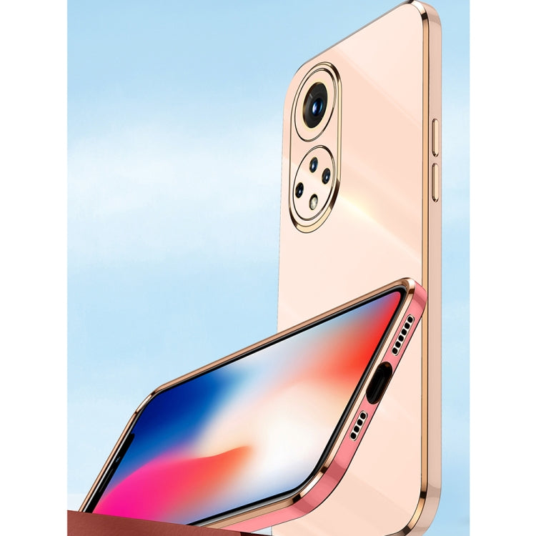 For Honor 50 XINLI Straight Edge 6D Electroplate TPU Phone Case(White) by XINLI