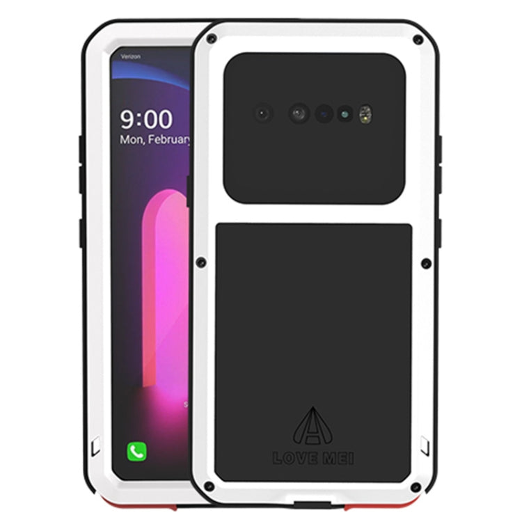 For LG V60 ThinQ 5G LOVE MEI Metal Shockproof Waterproof Dustproof Protective Case with Glass(White) - LG Cases by LOVE MEI | Online Shopping UK | buy2fix