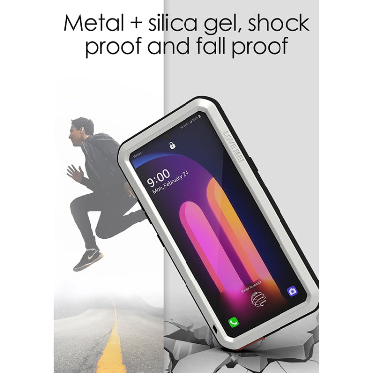 For LG V60 ThinQ 5G LOVE MEI Metal Shockproof Waterproof Dustproof Protective Case with Glass(White) - LG Cases by LOVE MEI | Online Shopping UK | buy2fix