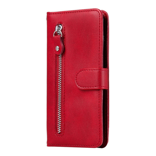 For OPPO Realme GT 5G Fashion Calf Texture Zipper Horizontal Flip Leather Case with Stand & Card Slots & Wallet Function(Red) by buy2fix