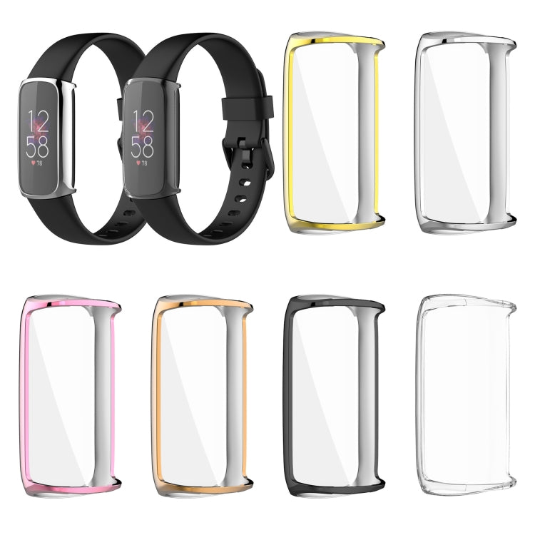 For Fitbit Luxe Full Coverage TPU Electroplating Protective Case Cover(Silver) by buy2fix