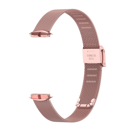 For Fitbit Luxe Clip-on Metal Watch Band(Rose Pink) by buy2fix
