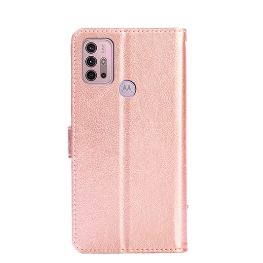 For Motorola Moto G30 Zipper Bag PU + TPU Horizontal Flip Leather Case with Holder & Card Slot & Wallet & Lanyard(Gold) by buy2fix