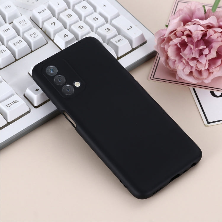 For OnePlus Nord N200 / OPPO A93 5G Pure Color Liquid Silicone Shockproof Full Coverage Case(Black) by buy2fix