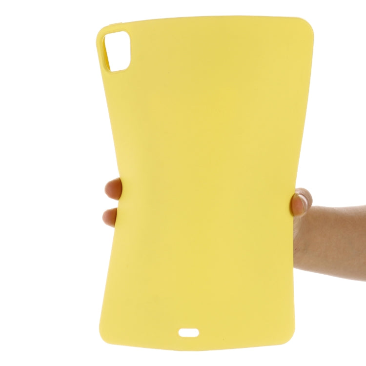 For iPad Pro 11 2022 / 2021 Pure Color Liquid Silicone Shockproof Full Coverage Tablet Case(Yellow) by buy2fix