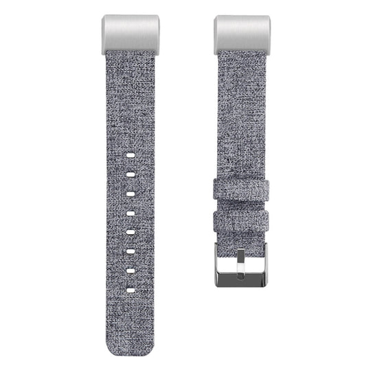 For FITBIT Charge 2 Smart Watch Canvas Watch Band, Size:S(Light Grey) by buy2fix