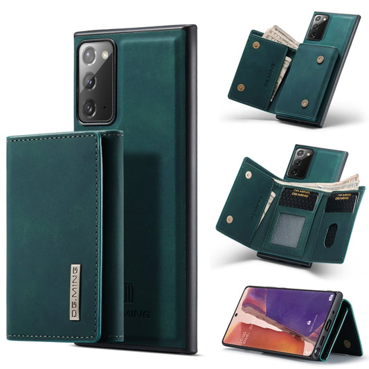 For Samsung Galaxy Note20 DG.MING M1 Series 3-Fold Multi Card Wallet Back Cover Shockproof Case with Holder Function(Green) - Galaxy Phone Cases by DG.MING | Online Shopping UK | buy2fix