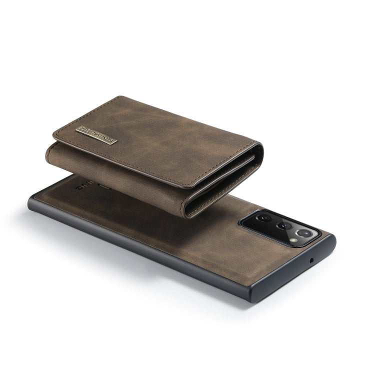 For Samsung Galaxy Note20 DG.MING M1 Series 3-Fold Multi Card Wallet Back Cover Shockproof Case with Holder Function(Coffee) - Galaxy Phone Cases by DG.MING | Online Shopping UK | buy2fix