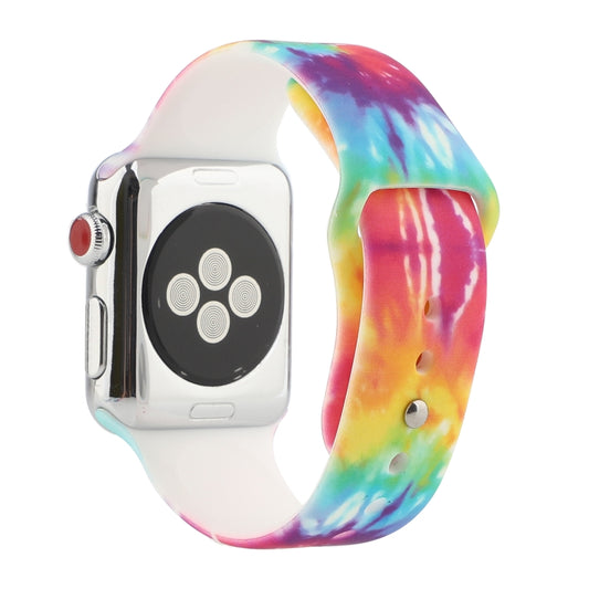 Silicone Painted Pattern Watch Band For Apple Watch Ultra 49mm&Watch Ultra 2 49mm / Series 9&8&7 45mm / SE 3&SE 2&6&SE&5&4 44mm / 3&2&1 42mm(E) by buy2fix