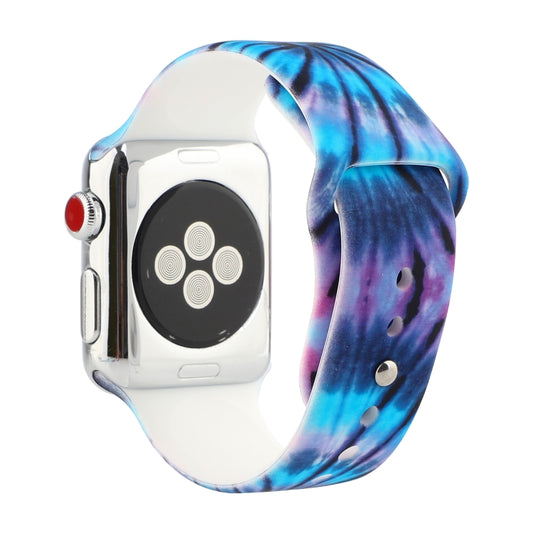 Silicone Painted Pattern Watch Band For Apple Watch Ultra 49mm&Watch Ultra 2 49mm / Series 9&8&7 45mm / SE 3&SE 2&6&SE&5&4 44mm / 3&2&1 42mm(F) by buy2fix