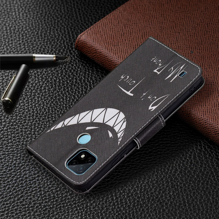 For OPPO Realme C21 / C20 Colored Drawing Pattern Horizontal Flip Leather Case with Holder & Card Slots & Wallet(Smirk) by buy2fix