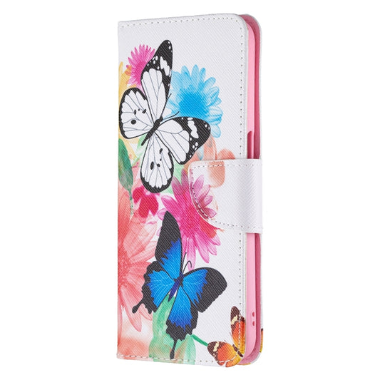 For OPPO Realme 8 5G / Realme V13 Colored Drawing Pattern Horizontal Flip Leather Case with Holder & Card Slots & Wallet(Butterflies) by buy2fix