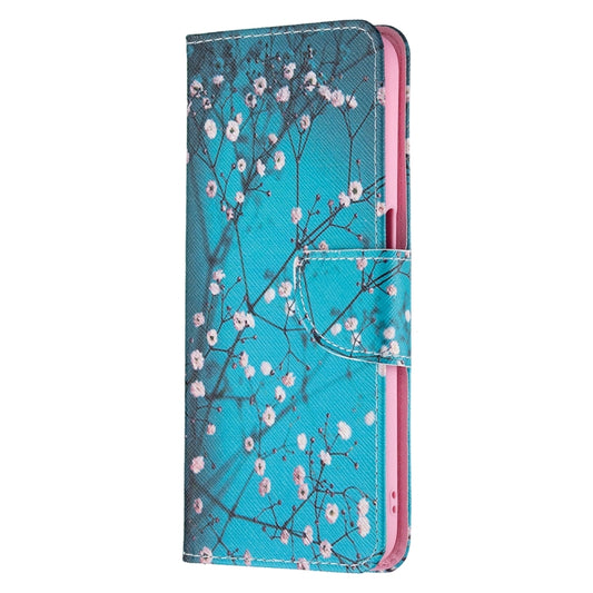 For OPPO Realme 8 5G / Realme V13 Colored Drawing Pattern Horizontal Flip Leather Case with Holder & Card Slots & Wallet(Plum Blossom) by buy2fix