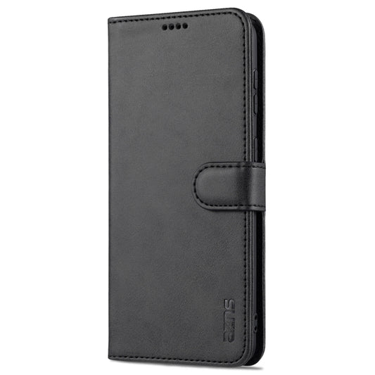 For Samsung Galaxy S21 5G AZNS Skin Feel Calf Texture Horizontal Flip Leather Case with Card Slots & Holder & Wallet(Black) by AZNS