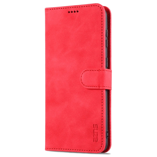 For Samsung Galaxy S21 FE 5G AZNS Skin Feel Calf Texture Horizontal Flip Leather Case with Card Slots & Holder & Wallet(Red) by AZNS