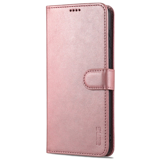 For Samsung Galaxy S21 FE 5G AZNS Skin Feel Calf Texture Horizontal Flip Leather Case with Card Slots & Holder & Wallet(Rose Gold) by AZNS