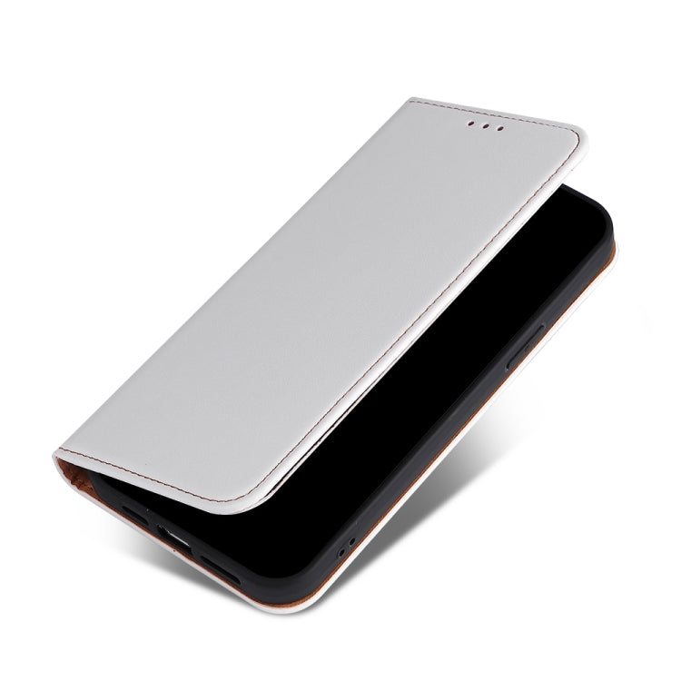 For iPhone 13 Pro Max Fierre Shann PU Leather Texture Horizontal Flip Leather Case with Holder & Card Slots & Wallet (White) - iPhone 13 Pro Max Cases by FIERRE SHANN | Online Shopping UK | buy2fix