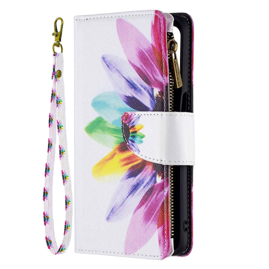 For OPPO A74 5G/A93 5G/A54 5G Colored Drawing Pattern Zipper Horizontal Flip Leather Case with Holder & Card Slots & Wallet(Sun Flower) by buy2fix