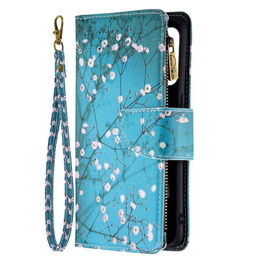 For OPPO Reno5 5G Colored Drawing Pattern Zipper Horizontal Flip Leather Case with Holder & Card Slots & Wallet(Plum Blossom) by buy2fix