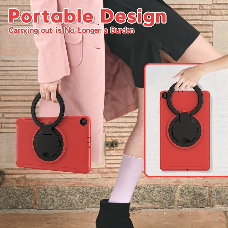 For Samsung Galaxy Tab A 10.1 T515/T510 2019 Shockproof TPU + PC Protective Case with 360 Degree Rotation Foldable Handle Grip Holder & Pen Slot(Red) - Tab A 10.1 (2019) T510 / T515 by buy2fix | Online Shopping UK | buy2fix