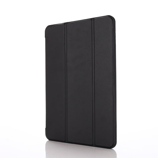 For iPad Pro 12.9 2022 / 2021 / 2020 / 2018 TPU Horizontal Flip Leather Tablet Case with Three-folding Holder(Black) - iPad Pro 12.9 (2022/2021) Cases by buy2fix | Online Shopping UK | buy2fix