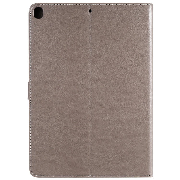 For iPad 10.2 / Pro 10.5 / Air 2019 Pressed Printing Woman and Cat Pattern Horizontal Flip Leather Case with Holder & Card Slots & Wallet(Grey) - iPad Air (2019) Cases by buy2fix | Online Shopping UK | buy2fix