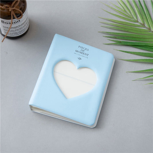 Hollow Heart 64 Pockets Photo Book Album Name Card Holder for Fujifilm Instax Mini 8 /7s /70 /25 /50s /90(Sky Blue) by buy2fix