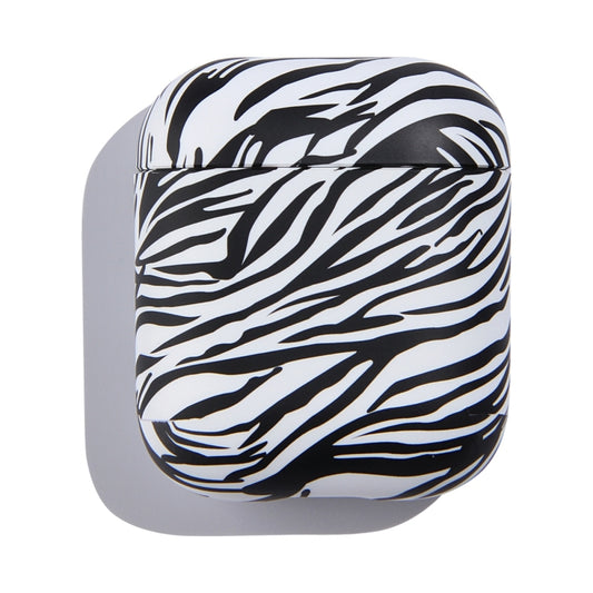 Anti-fall Wireless Earphone PC Protective Case For AirPods 1/2(Zebra Texture) by buy2fix