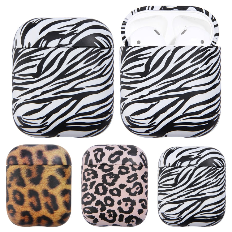 Anti-fall Wireless Earphone PC Protective Case For AirPods 1/2(Zebra Texture) by buy2fix