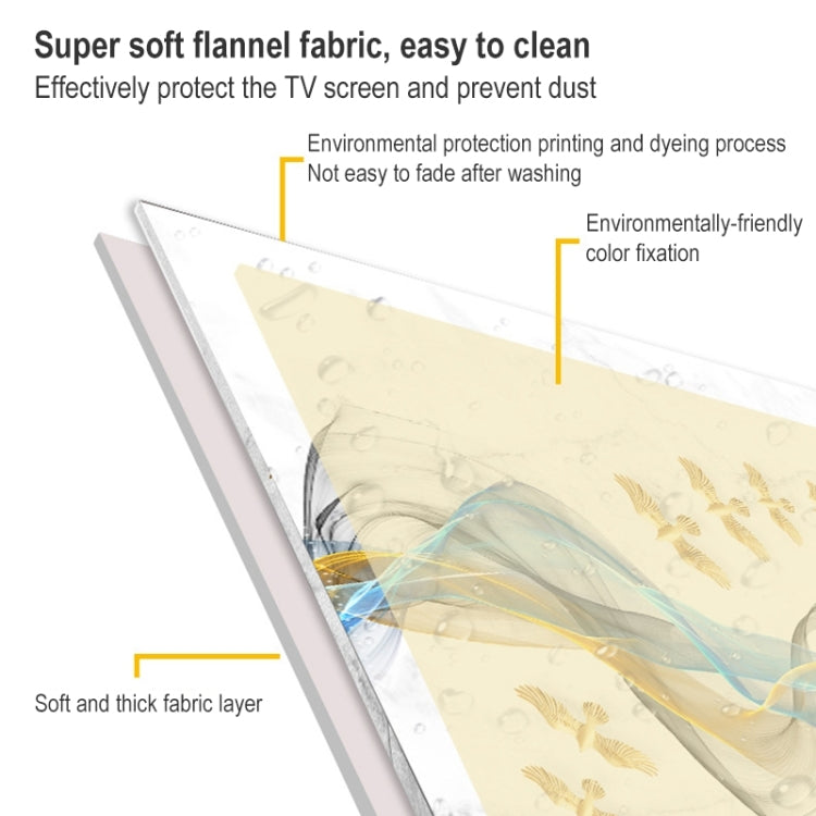Household Cloth Dust-proof Cover for Television, Size:52 inch(Gold Elk) by buy2fix