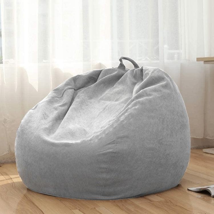Corduroy Lazy Bean Bag Chair Sofa Cover, Size:100x120cm(Dark Grey) by buy2fix