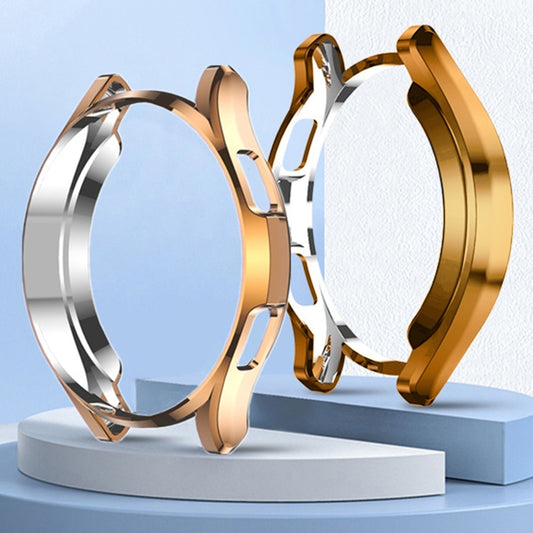 For Samsung Galaxy Watch4 Classic 46mm Electroplating Hollow Half-pack TPU Protective Case(Gold) by ENKAY