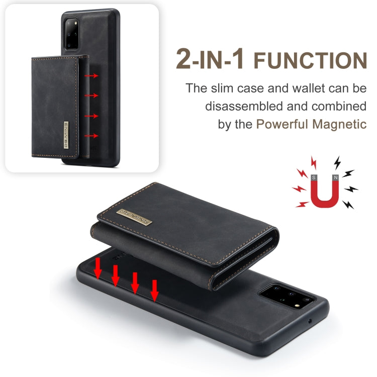 For Samsung Galaxy S20+ DG.MING M1 Series 3-Fold Multi Card Wallet Back Cover Shockproof Case with Holder Function(Black) - Galaxy Phone Cases by DG.MING | Online Shopping UK | buy2fix
