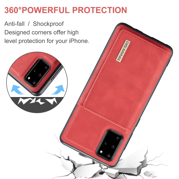 For Samsung Galaxy S20+ DG.MING M1 Series 3-Fold Multi Card Wallet Back Cover Shockproof Case with Holder Function(Red) - Galaxy Phone Cases by DG.MING | Online Shopping UK | buy2fix
