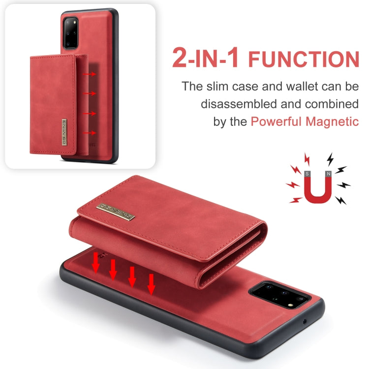 For Samsung Galaxy S20+ DG.MING M1 Series 3-Fold Multi Card Wallet Back Cover Shockproof Case with Holder Function(Red) - Galaxy Phone Cases by DG.MING | Online Shopping UK | buy2fix