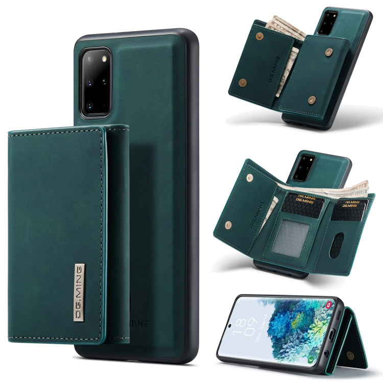 For Samsung Galaxy S20+ DG.MING M1 Series 3-Fold Multi Card Wallet Back Cover Shockproof Case with Holder Function(Green) - Galaxy Phone Cases by DG.MING | Online Shopping UK | buy2fix