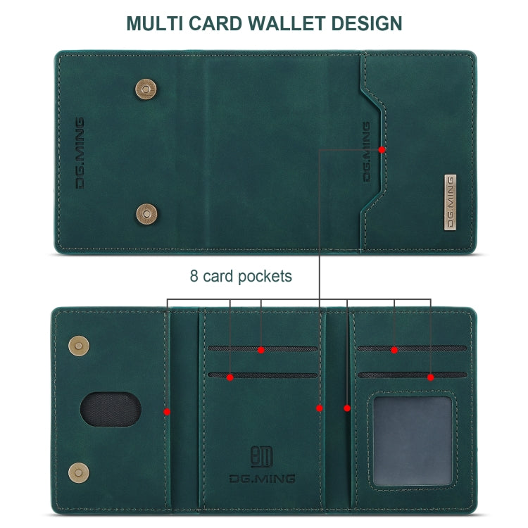 DG.MING M2 Series 3-Fold Multi Card Bag Back Cover Shockproof Case with Wallet & Holder Function For iPhone XS Max(Green) - by DG.MING | Online Shopping UK | buy2fix